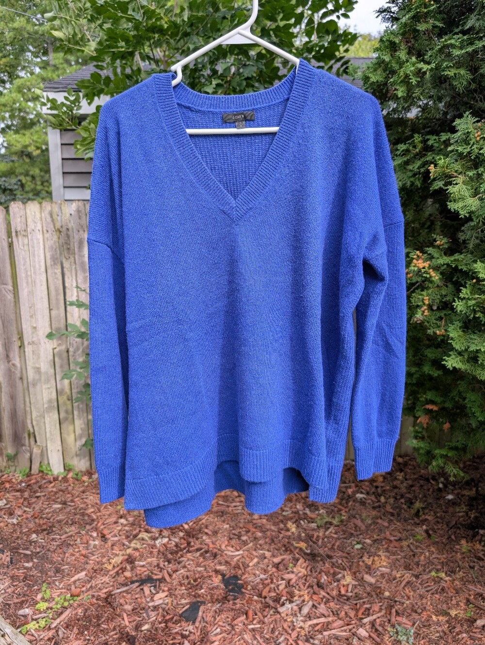 J. Crew Women's Royal Blue Wool Blend Sweater Size Oversized Small